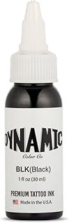 Dynamic Color Co. - Black Tattoo Ink, Long Lasting Vivid Color, Steriliz...