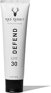 Mad Rabbit Defend Tattoo Sunscreen- SPF 30 100mL Tube- Mineral Sunscreen...