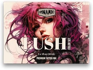 Dynamic Color Co- Lush Color Tattoo Ink Set: 5 Luxurious 1 oz Bottles - ...