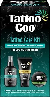 Tattoo Goo Aftercare Kit Includes Antimicrobial Soap, Balm, and Lotion, ...