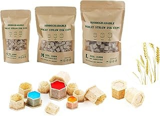 Biodegradable Tattoo Ink Cups Flat Base ECO-Friendly Disposable Spliced ...