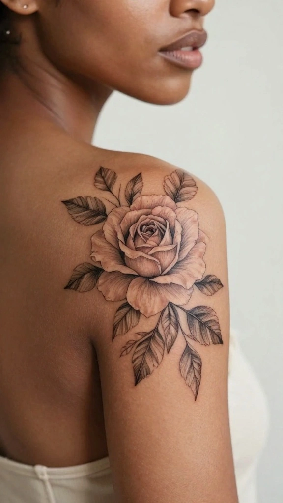 17 Unique Shoulder Tattoos for Women That Truly Stand Out - 1. Delicate Floral Designs 1