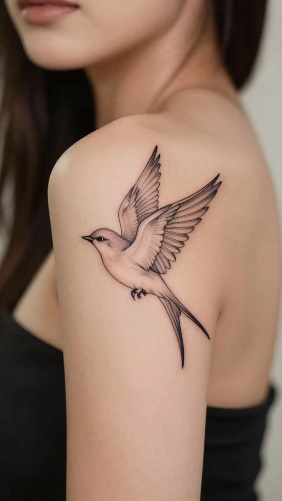 17 Unique Shoulder Tattoos for Women That Truly Stand Out - 6. Artistic Animal Representations 1