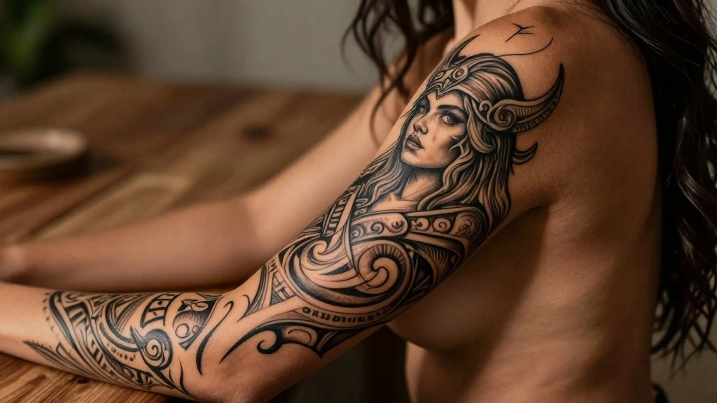 17 Viking Warrior Tattoos for Women With Fierce Energy