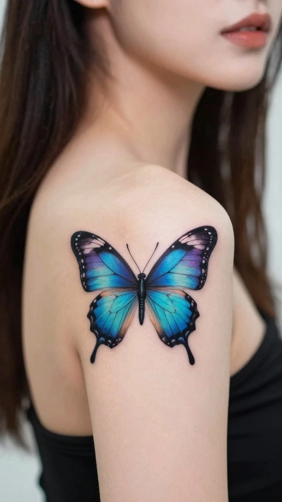 18 Elegant Classy Tattoos for Women That Never Age - 7. Whimsical Butterfly 1