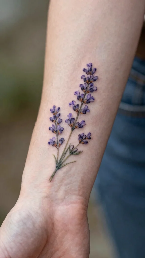 18 Powerful Tattoos for Women That Represent Strength - 12. The Timeless Lavender 1