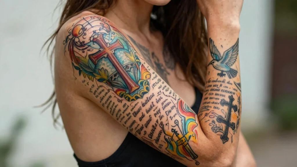 20 Biblical Sleeve Tattoos for Women With Powerful Meaning