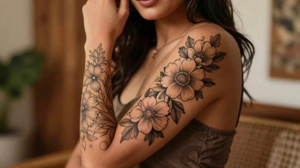 20 Flower Sleeve Tattoos for Women With Elegant Style