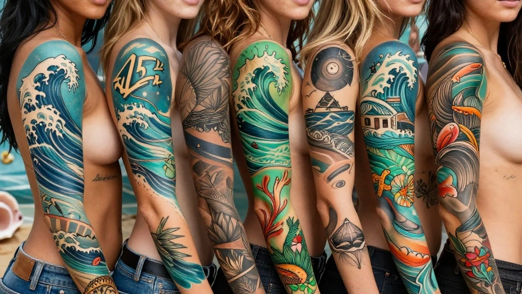 20 Ocean Sleeve Tattoos for Women Inspired by Freedom