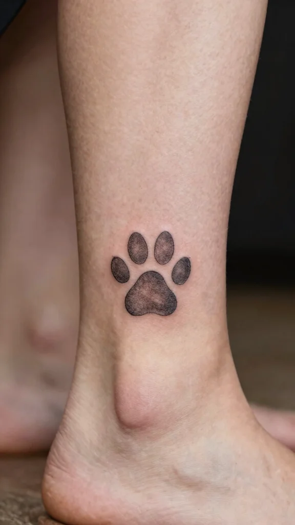 20 Small Meaningful Tattoos for Women With Deep Meaning - 12. Paw Print 1