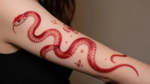 16 Red Snake Tattoos for Women Ideas (Fiery & Unique)