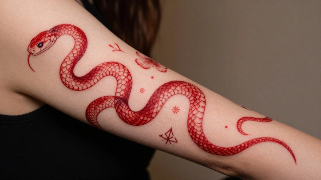 16 Red Snake Tattoos for Women Ideas (Fiery & Unique)