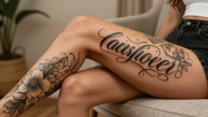 16 Thigh Tattoos Women Writing Ideas: Empower Yourself with Beautiful Quotes