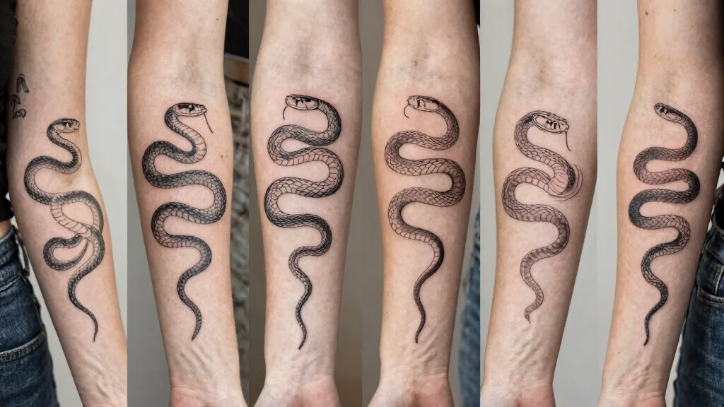 17 Feminine Arm Snake Tattoos for Women Ideas