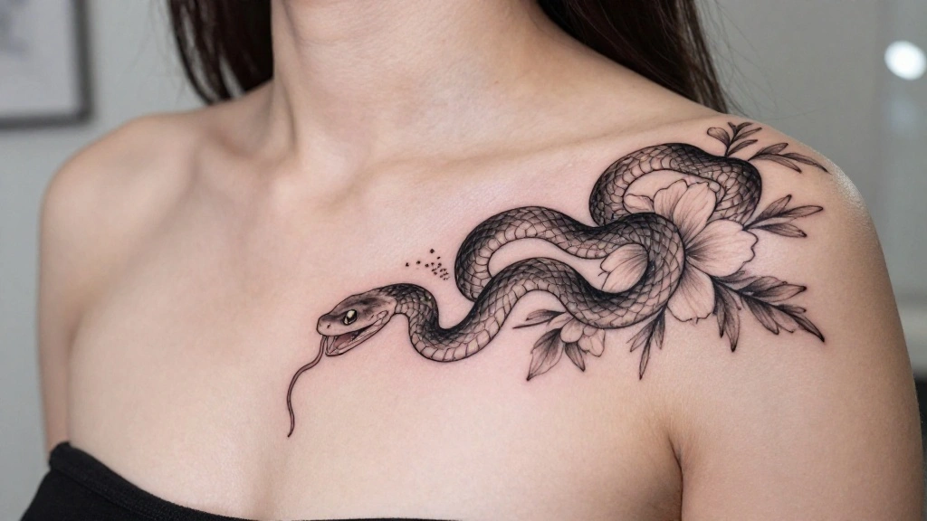 17 Snake Tattoos Collar Bone Ideas (Elegant & Feminine)