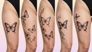 17 Thigh Tattoos Women Butterfly Ideas (Delicate & Symbolic)