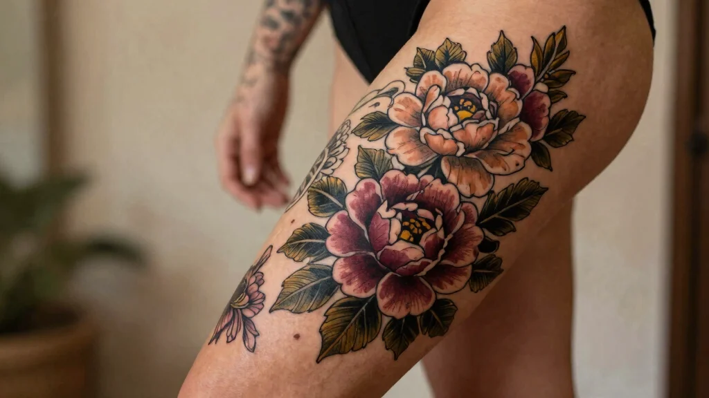 17 Thigh Tattoos Women Traditional Ideas (Classic Ink Style)