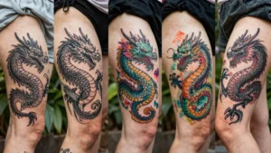 18 Dragon Thigh Tattoos Women Ideas (Powerful & Fierce)
