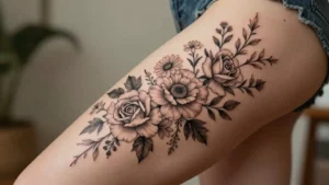 18 Pretty Thigh Tattoos for Women Ideas You'll Adore