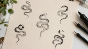 10 Snake Tattoo Design Outlines for Clean Artistic Inspiration