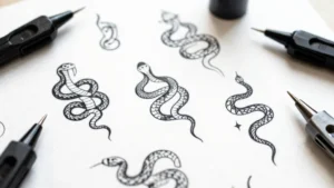 10 Snake Tattoo Stencils for a Clean and Striking Look