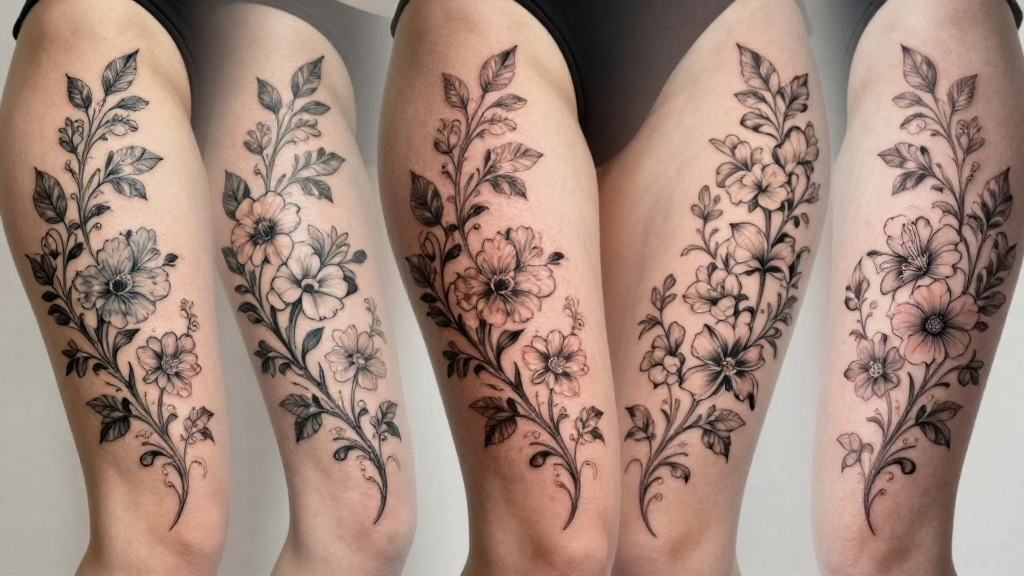 10 Vine Thigh Tattoos With Flowing Feminine Detail