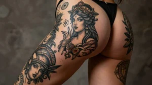 11 Dark Feminine Thigh Tattoos With Bold Mystery