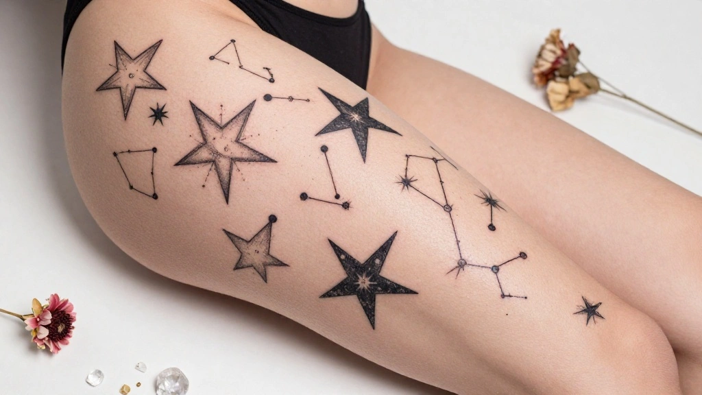 11 Star Thigh Tattoos With Dreamy and Edgy Vibes