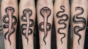 12 Black and White Snake Tattoos With Sharp Contrast