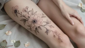 12 Dainty Thigh Tattoos That Appear Soft and Stylish