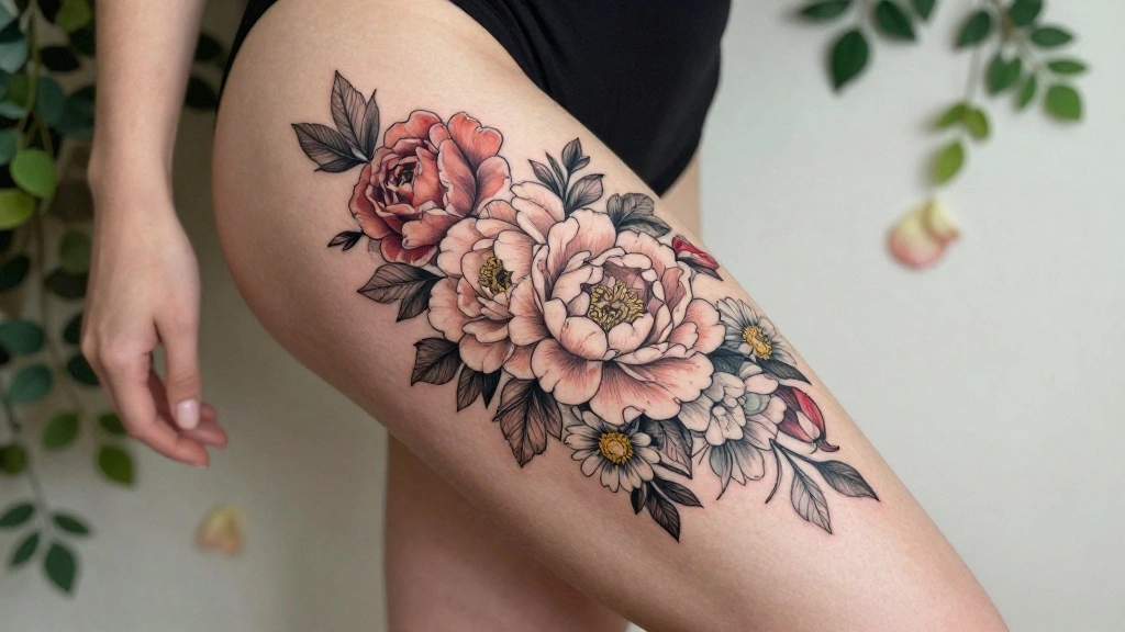 12 Floral Thigh Tattoos That Appear Elegant and Timeless
