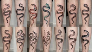 12 Snake Tattoos on the Leg That Stand Out Beautifully