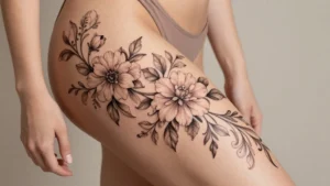 13 Ornamental Thigh Tattoos With Elegant Detail