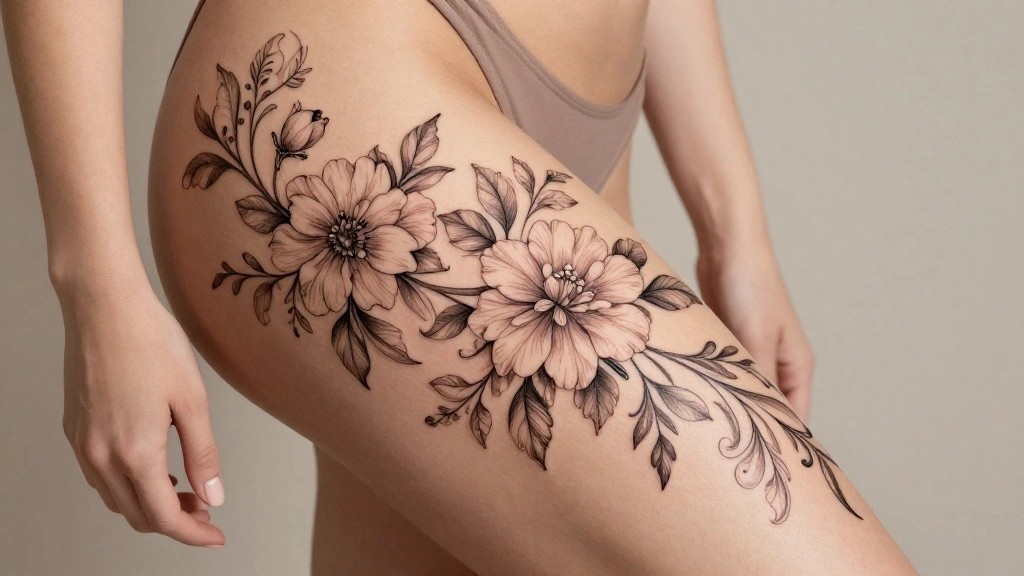 13 Ornamental Thigh Tattoos With Elegant Detail