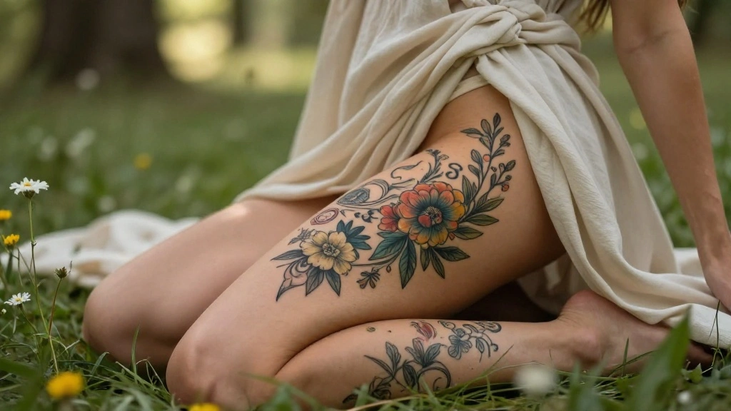 15 Meaningful Thigh Tattoos With Deep Personal Symbolism