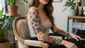 8 Beautiful Half Sleeve Tattoos for Women Meaningful Elegant and Eye Catching