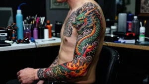 8 Epic Dragon Sleeve Tattoos for Men Fierce Detailed and Totally Legendary